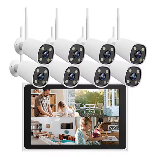 8CH WIFI KIT TUYA 8 Cameras Wireless 1080P Outdoor CCTV Kit 8CH WIFI NVR Security System with 10 Inch Screen